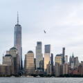 New York, USA, 28 September 2023 - View of the lower Manhattan skyline from Hoboken, New Jersey. Credit: Enrique Shore/Alamy Stock Photos