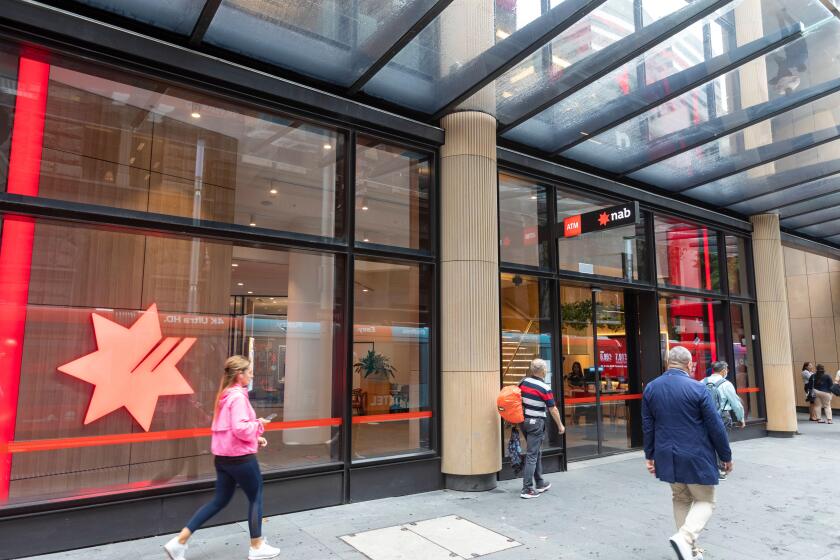 NAB, National Australia Bank branch in George Street,Sydney,Australia