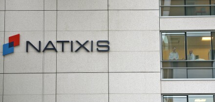 ILLUSTRATION FACADE OF THE OFFICES OF NATIXIS BANK, PARIS, FRANCE