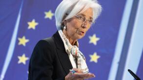 07 March 2024, Hesse, Frankfurt/Main: ECB President Christine Lagarde speaks at the ECB press conference. Photo: Boris Roessler/dpa