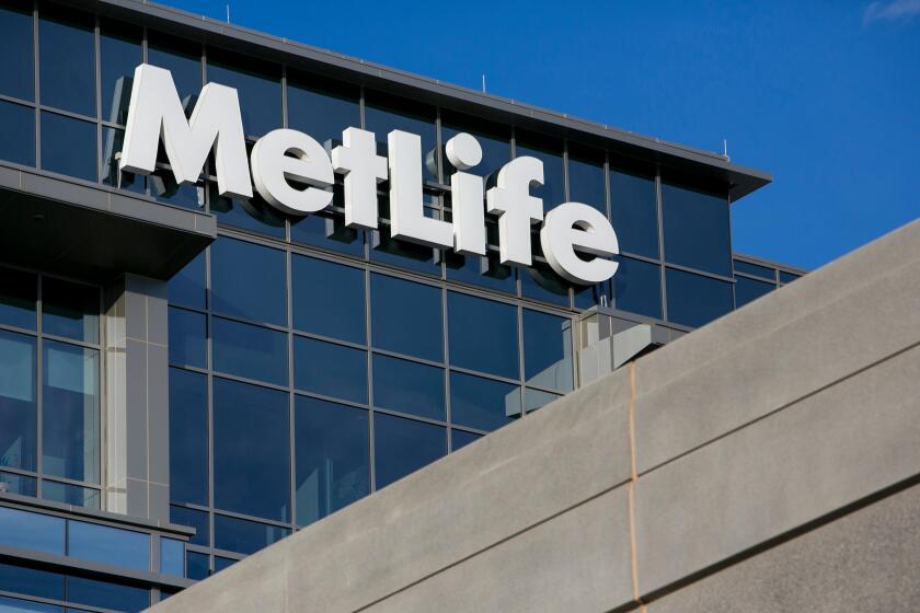 A logo sign outside of a facility occupied by MetLife, Inc., in Cary, North Carolina on November 29, 2015.