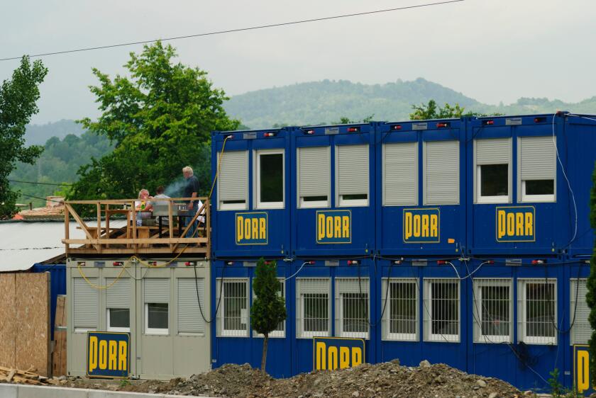 Station , construction of the Porr AG , employees barbecuing, Romania, Valahia, Wallachia, Walachia, Walachei , Campina