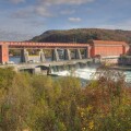 Eglisau, autumn, Rhine, hydroelectric power plant, energy, power station, canton Zurich, Switzerland