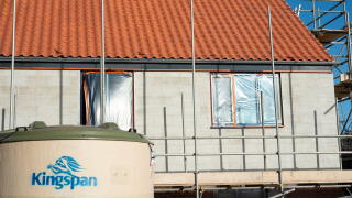 Houses under construction Bawdsey Suffolk England