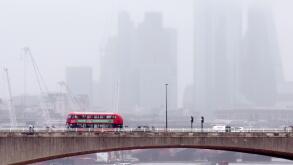 London in the rain