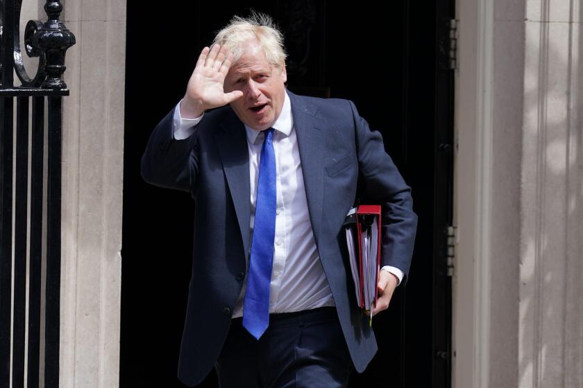 Prime Minister Boris Johnson departs 10 Downing Street, Westminster, London, to attend Prime Minister's Questions at the Houses of Parliament. Picture date: Wednesday July 6, 2022.