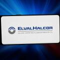 Stuttgart, Germany - 06-15-2026: In this photo illustration, the logo of Greek metal processing company ElvalHalcor is displayed on a smartphone