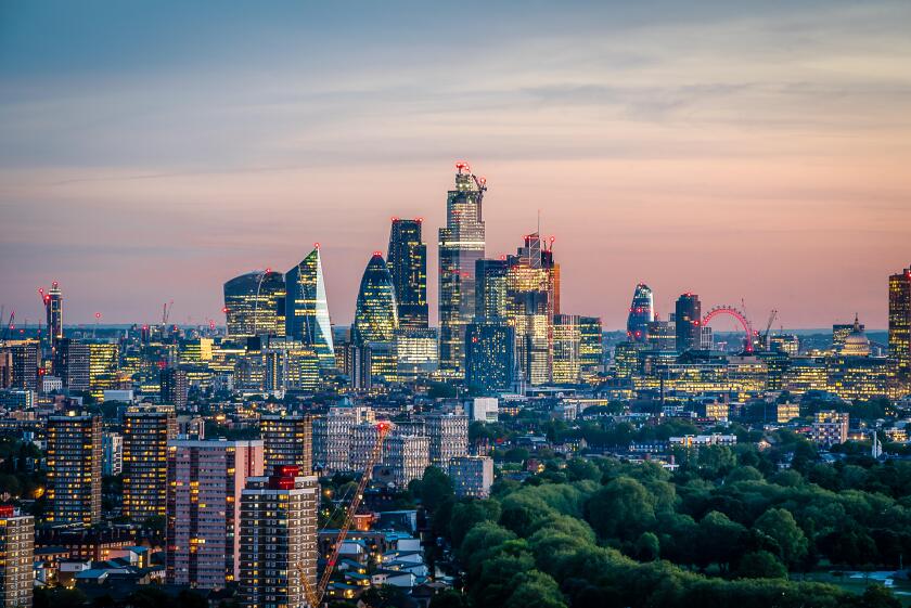 The London Skyline at dusk