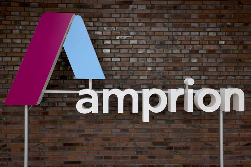Pulheim, Germany. 16th June, 2021. The logo of the transmission system operator Amprion. The energy company Amprion comments on the topic of climate neutrality and system security. Credit: Oliver Berg/dpa/Alamy Live News