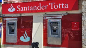Santander Totta Bank cash machines, Vilamoura Marina, Vilamoura, Faro District, Algarve Region, Portugal