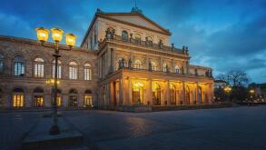 Hannover State Opera House at night - Hanover, Lower Saxony, Germany
