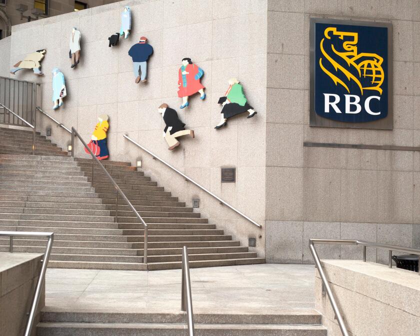 "City People", painted aluminum cutouts created by artist Catherine Widgery, commissioned by RBC