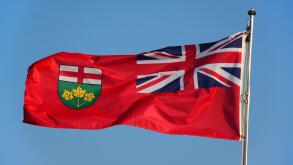 Ontario Flag in the wind