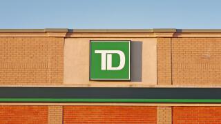 Dartmouth, Canada - May 21, 2015: TD Bank branch exterior. Toronto-Dominion Bank or TD bank is Canada's second largest bank and a top ten bank in Nort