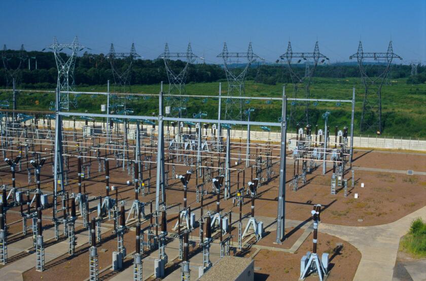 France, Moselle (57), Saint Avold, high-voltage substation of the RTE Electricity Transport Network