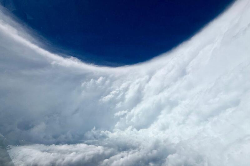 Hurricane Melissa on Monday, October 27, 2025. A U.S. Air Force Reserve crew from the 53rd Weather Reconnaissance Squadron, known as the Hurricane Hunters, flies through Hurricane Melissa on Monday, October 27, 2025. The photo, taken by Lt. Col. Mark Wi