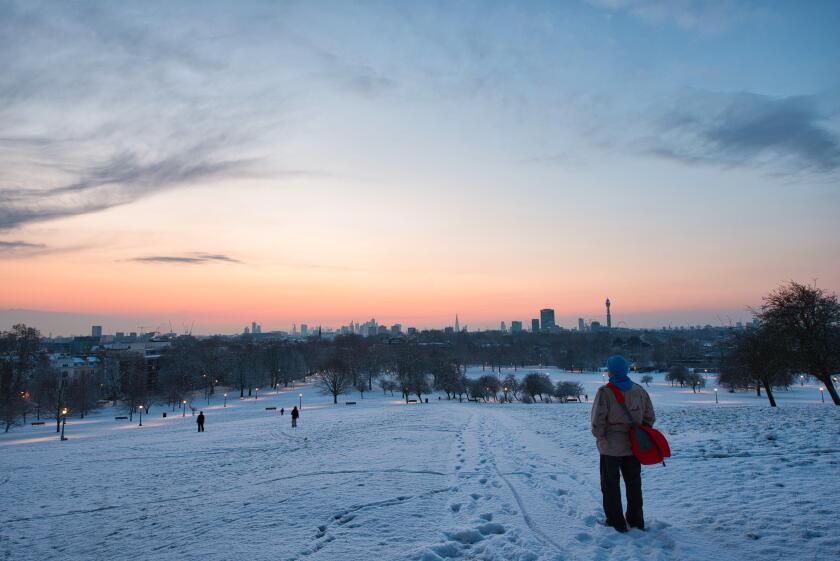 London waking up to a shroud of snow