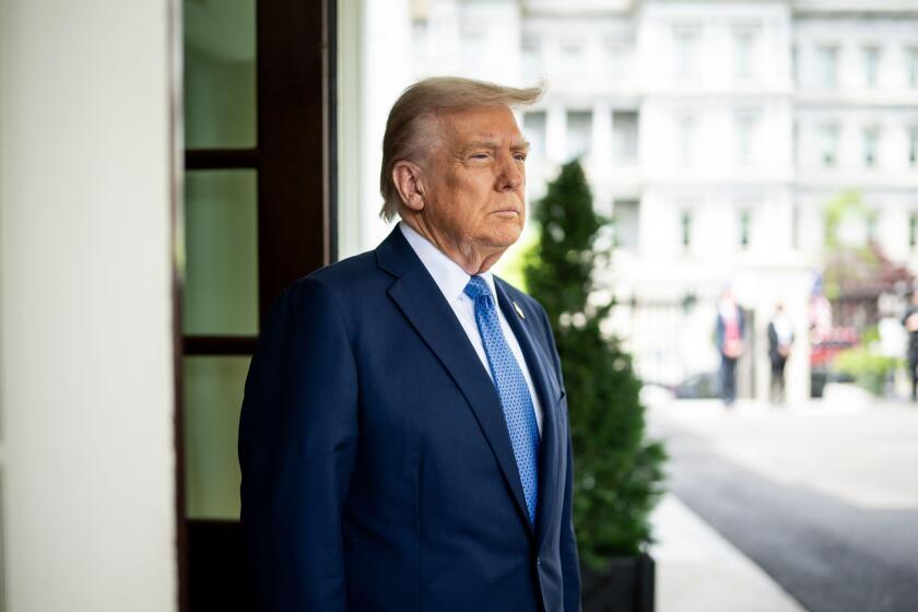 President Donald Trump greets Prime Minister Gahr Store of Norway, Thursday, April 24, 2025, at the West Wing Lobby of the White House.