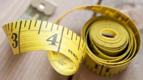 Close up of a tape measure