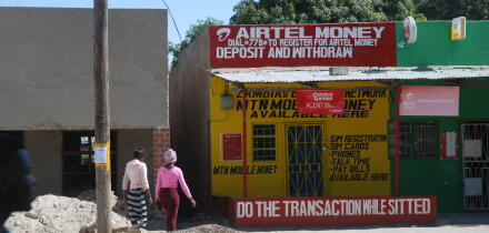 Airtel Money, Mwandi, Zambia, Africa.