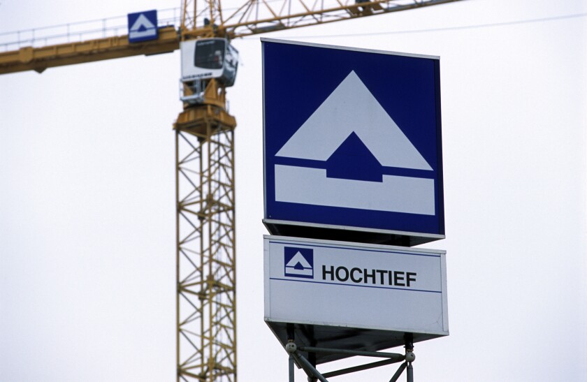 German construction company Hochtief.. Image shot 07/2007. Exact date unknown.