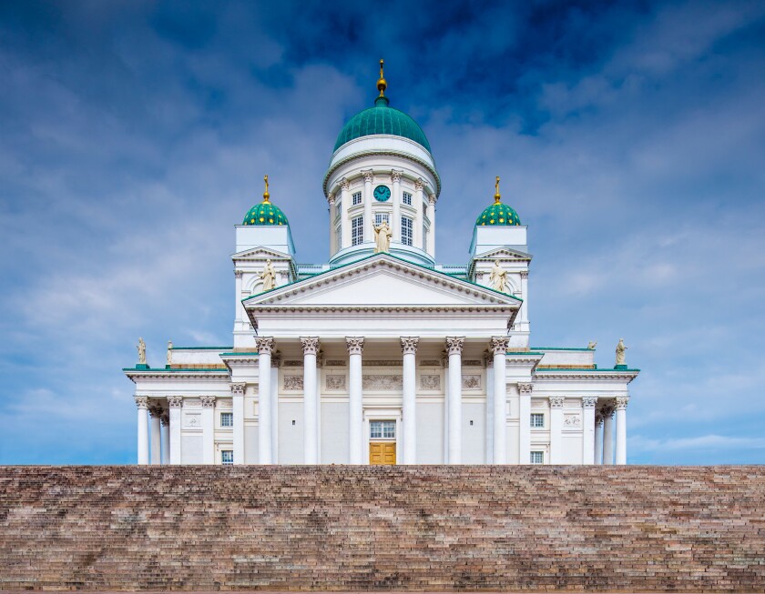 Helsinki Cathedral in Helskini, Finland.