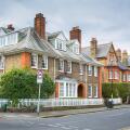 Street of houses in Wimbledon- south west London - UK