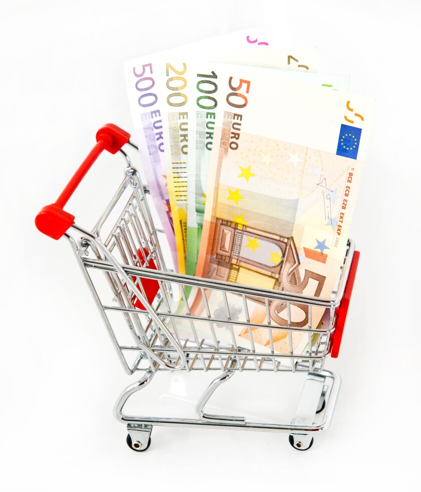 money concept. euro cash
