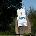 A logo sign outside of a facility occupied by Pilgrim's Pride in Harrisonburg, Virginia on May 13, 2020.