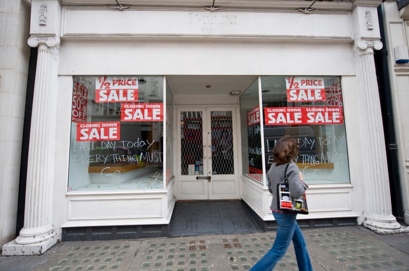 Empty shop premises London. Image shot 2009. Exact date unknown.