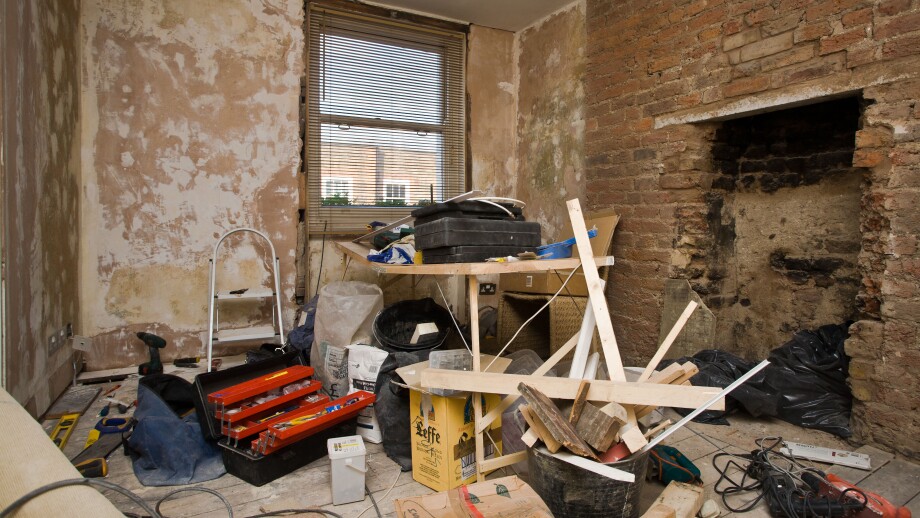 Room undergoing renovation