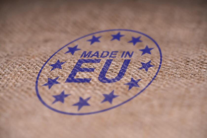 Europe Manufacturing Sign. Made In EU Symbol