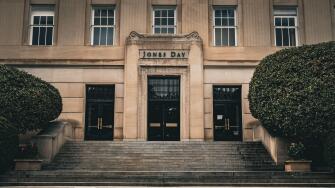 The entrance to the Jones Day law firm
