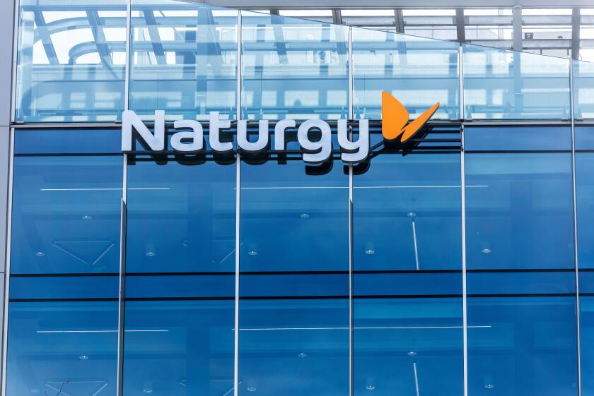 Barcelona, Spain - February 24, 2022: Naturgy headquarters, is a Spanish multinational natural gas and electrical energy utilities company in Barcelon