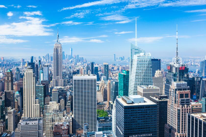 Manhattan skyline, New York Skyline, Empire State Building, New York City, United States of America, North America, USA