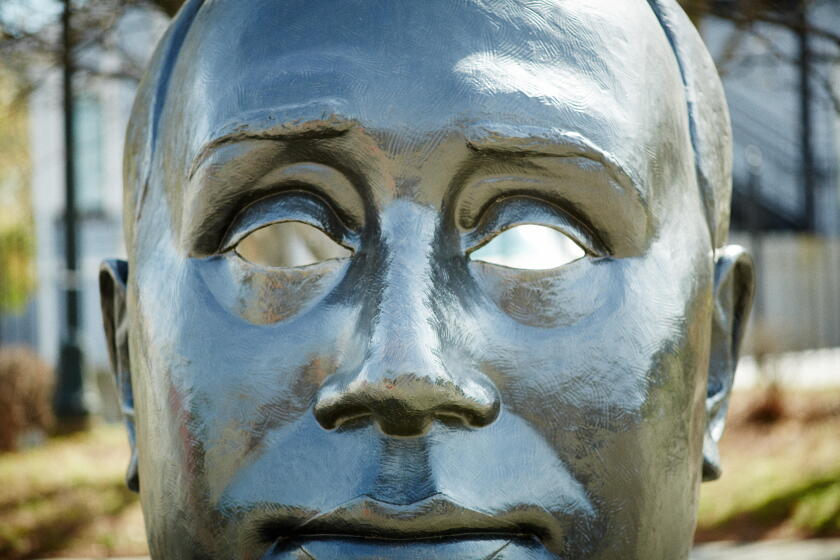Atlanta in Georga USA  
Picture:  "Through his eyes" statue on Auburn Ave. and Fort St. 
statue of John Wesley Dobbs. Dobbs was