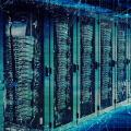 Data center with servers and artificial intelligence