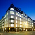 Exterior at dusk of 25 Copthall Avenue London EC2 England MHXZZsm Modern office architecture building design