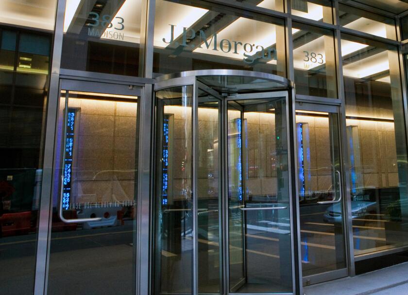 A view of JPMorgan's building in New York