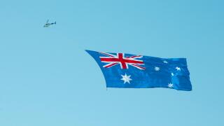 Australian Flag on Helicopter