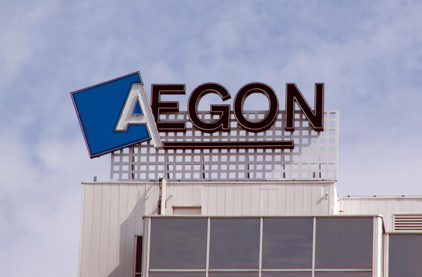 Rotterdam , Netherlands-august 13, 2015: Aegon provides worldwide some 47 million clients life insurance, pension and asset management products. this 