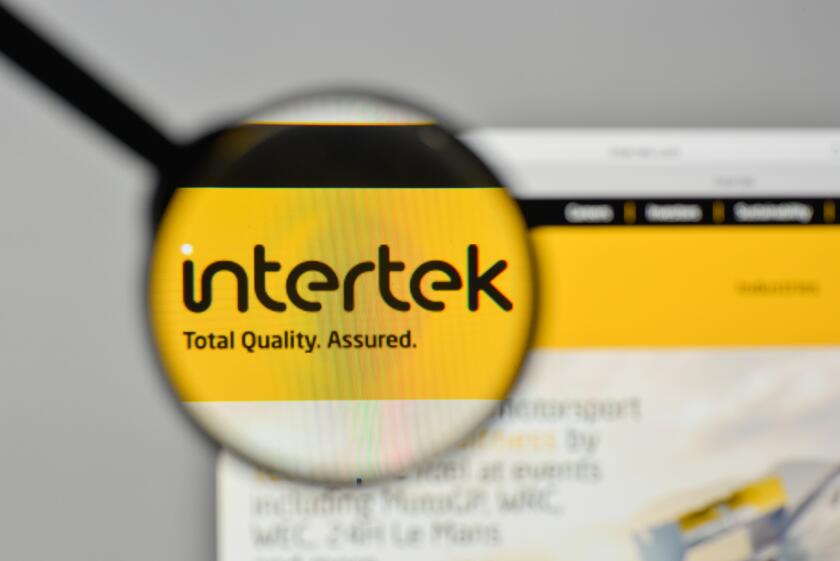 Milan, Italy - November 1, 2017: Intertek Group logo on the website homepage.