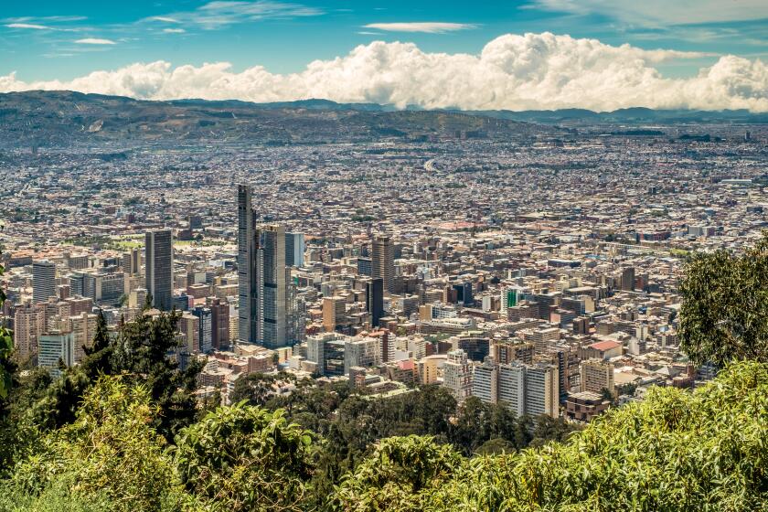 Skycrapers in Bogota city, Colombia.
