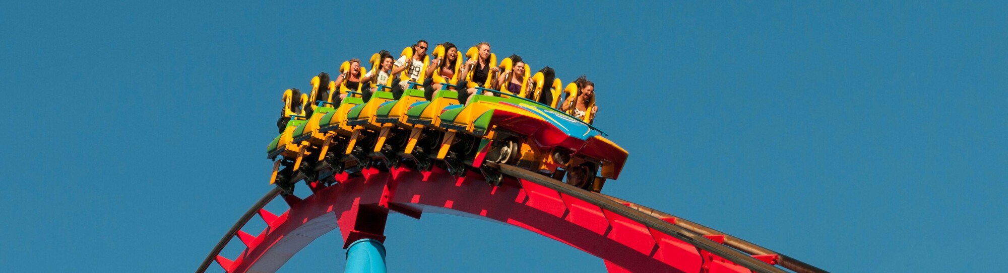 People on a Rollercoaster Ride