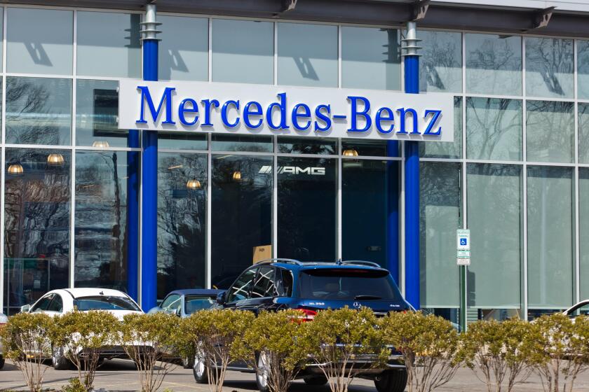 Mercedes-Benz car dealership entrance - USA