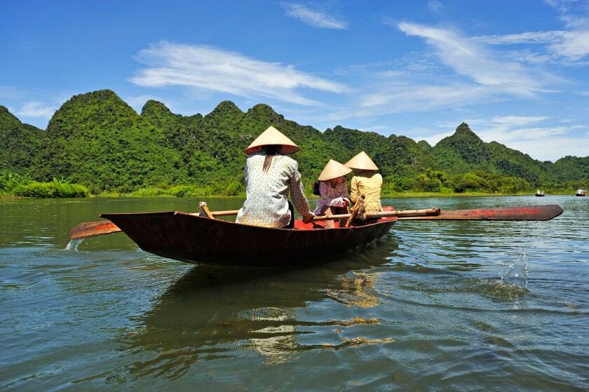 Yen River leading to Perfume Pagoda, near Hanoi, Vietnam