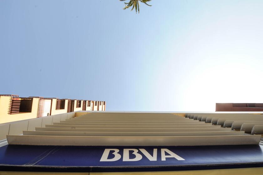 BBVA Bank in Malaga center, Spain
