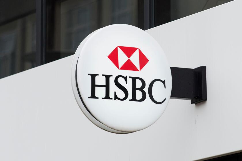 HSBC sign logo.