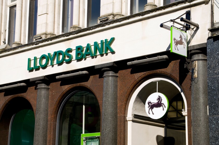 Lloyds Bank, Queen Street Branch, Cardiff, Wales.