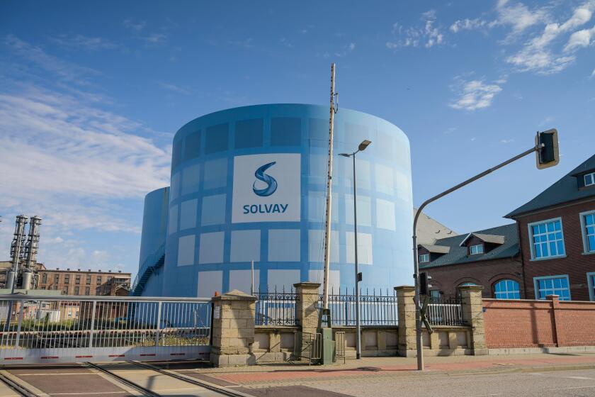 Solvay Chemicals, Koethensche Strasse, Bernburg, Salzlandkreis, Saxony-Anhalt, Germany